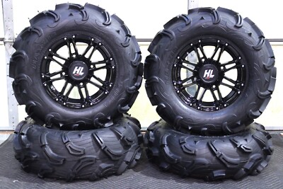 CAN AM DEFENDER HD7 28'' MAXXIS ZILLA ATV TIRE & 14'' HL3 BLK WHEEL KIT CAN1CA