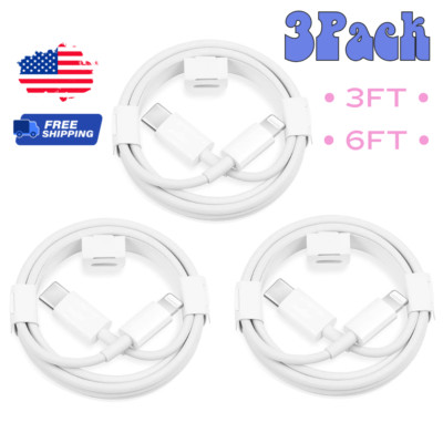 3X 20W PD Fast Charger Cable USB Type C Charging Cord For iPhone 14 13 12 11 XR