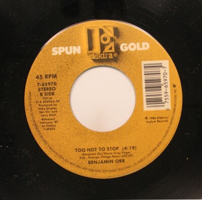 Benjamin Orr Rock 45 Vinyl Single 7 Zoll 45 RPM Too Hot To Stop