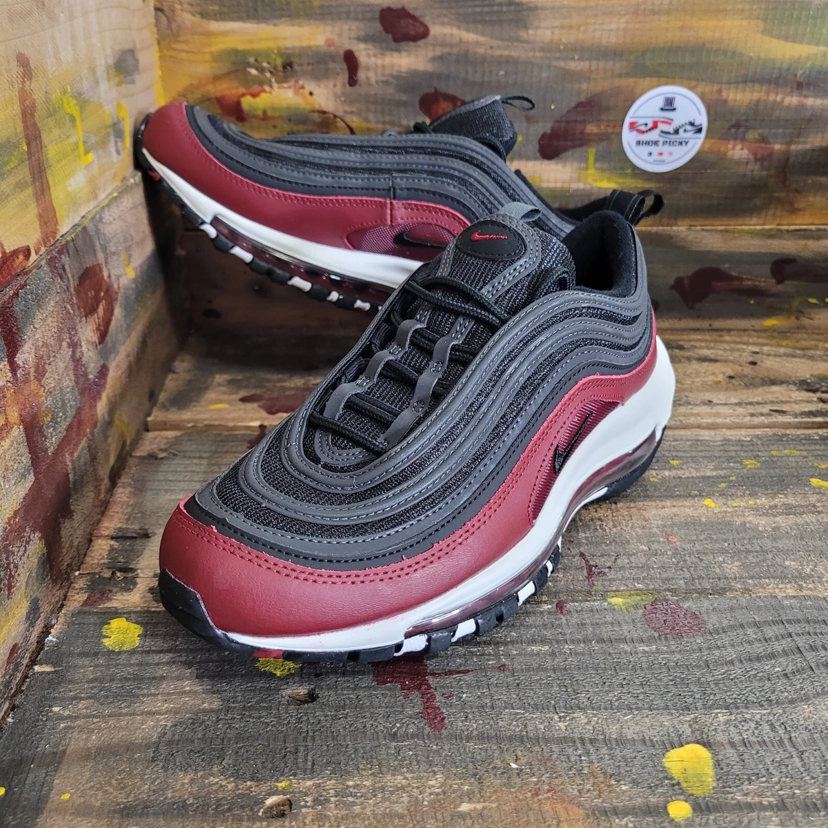 Kakadu stropdas Ironisch Nike Air Max 97 GS Anthracite Team Red 921522-600 Size 7Y [Women Sz 8.5]  New | eBay