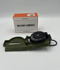 Wren Military Compass W/ Floating Luminous Dial Rugged Metal Case New