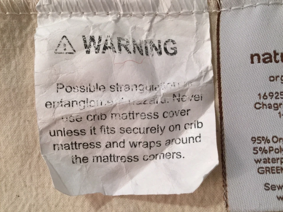 Almohadilla de cuna impermeable NATUREPEDIC. Funda de algodón orgánico 28”x52”. Usado una vez. Foto 3 de 4