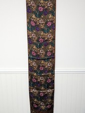 Vintage 100 Silk Scarf, Brown Paisley Made In Korea