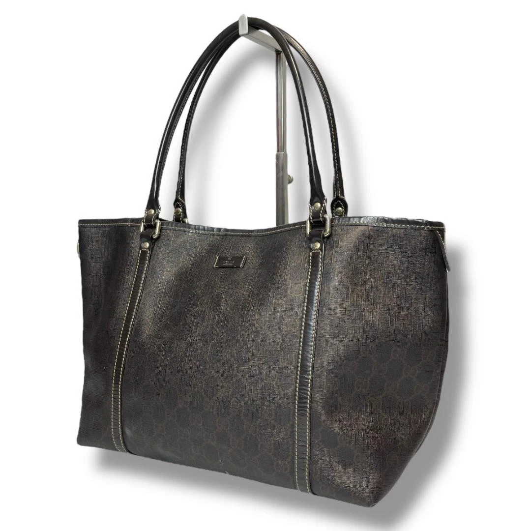 Gucci Gg Supreme Tote Bag 2416 Grand Sac à Bandoulière Compatible A4 Designer