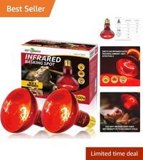 Infrared Basking Spot Light - 100W Red Heat Lamp for Reptiles and Pet Brooders