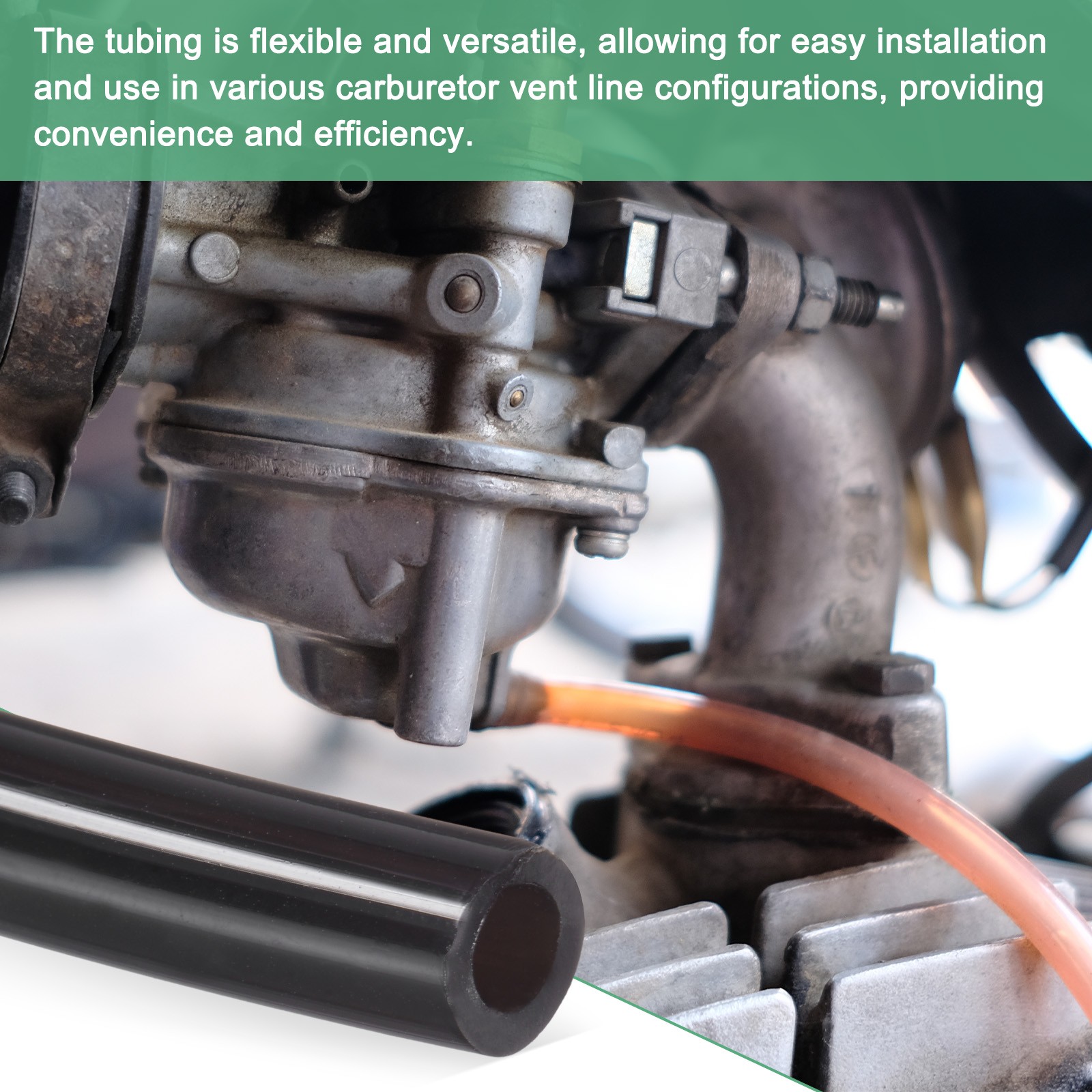 Tubing Carburetor Fuel Vent Line 6mmx8mmx4m Polyurethane Gas Oil Tube Black