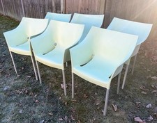6 x DR NO Philippe Starck Kartell Italian Stacking Living-Room Garden Arm-Chairs