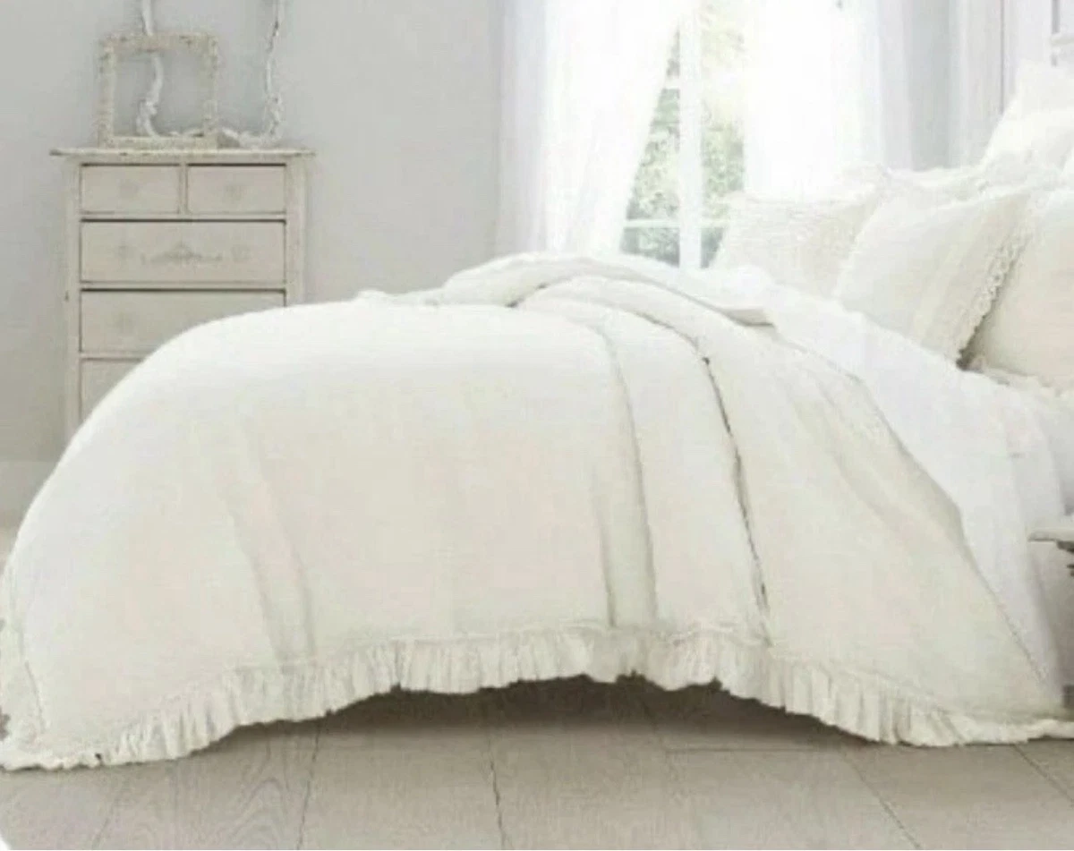 Jupe De Lit Vintage Wamsutta Taille King - Percale Coton - Motif Floral Ruban - 80x78 Pouces