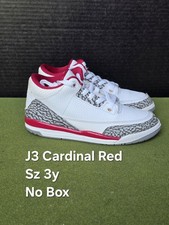 Jordan Air Jordan 3 Cardinal Red Boys' Low Top Sneakers Size 3Y