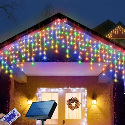 Janchs 304 LED Solar Christmas Lights, Multicolored Outdoor 