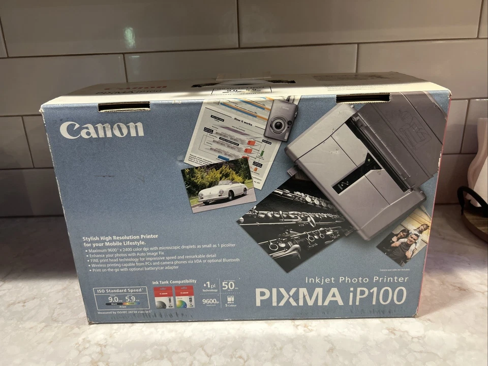 Canon PIXMA iP100 Inkjet Photo Bluetooth Printer USB Mobile NEW IN BOX READ - Image 2 of 4