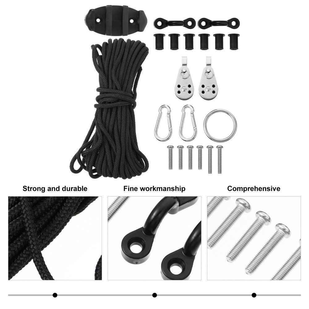 Kayak Anchor Kit Tie down Track Mount Accessories Trolley Pulley