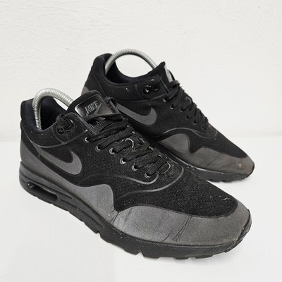 Nike Air Max 1 Ultra Moire Herren Größe UK 7 Schwarz Matalic Grau Turnschuhe 704995-003