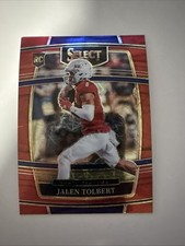 2022 Panini Select Draft Picks - Concourse Jalen Tolbert #14 Red Lazer Prizm (RC