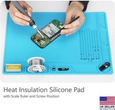 Heat Insulation Silicone Pad Soldering Cell Phone Repair Platform Mat 13.8 x 9.8