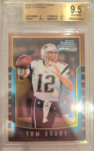 2000 Bowman Chrome #236 Tom Brady Rookie RC BGS 9.5 Gem Mint eBay Authenticated