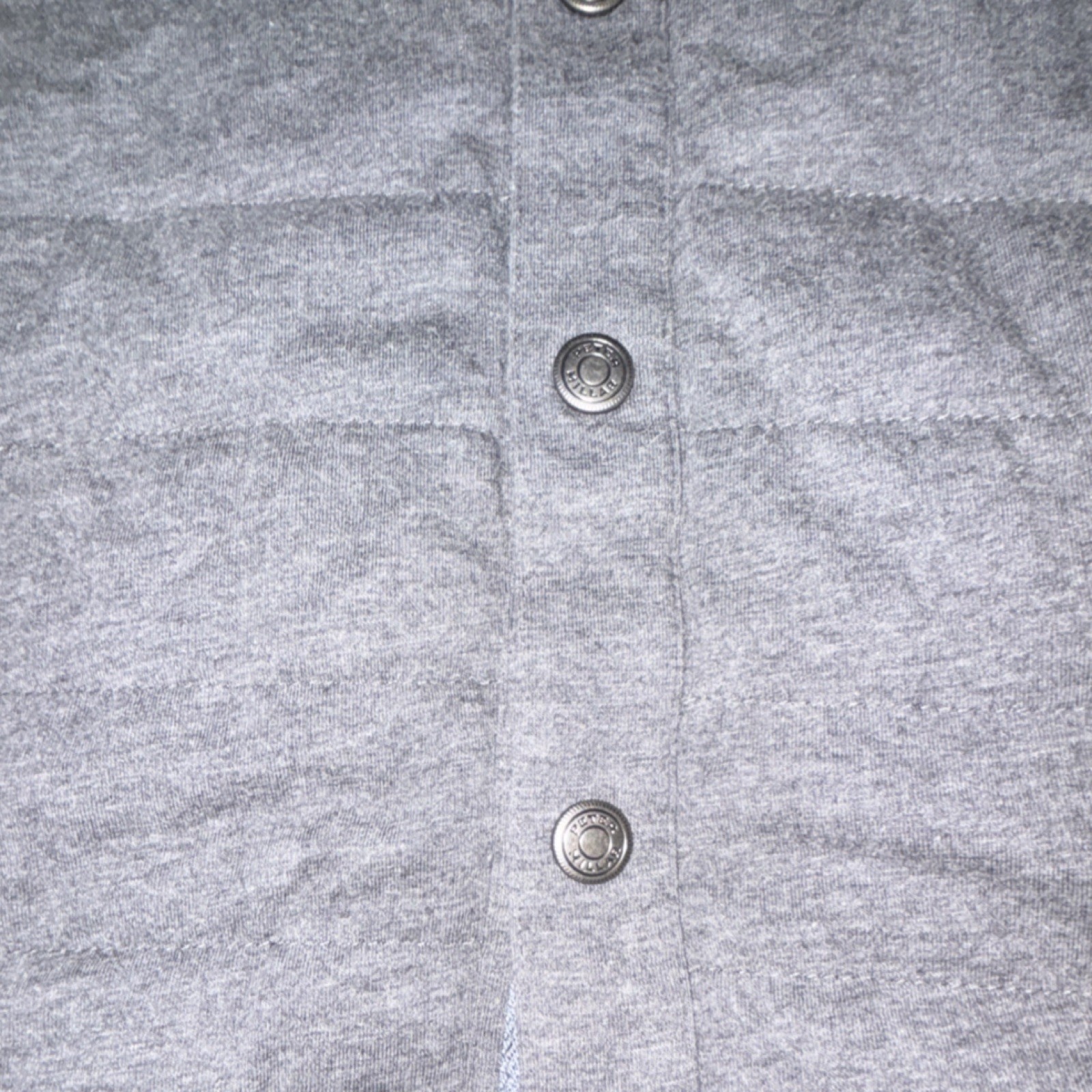 Peter Millar Shirt Jacket Gray Button Quilted Geo… - image 5