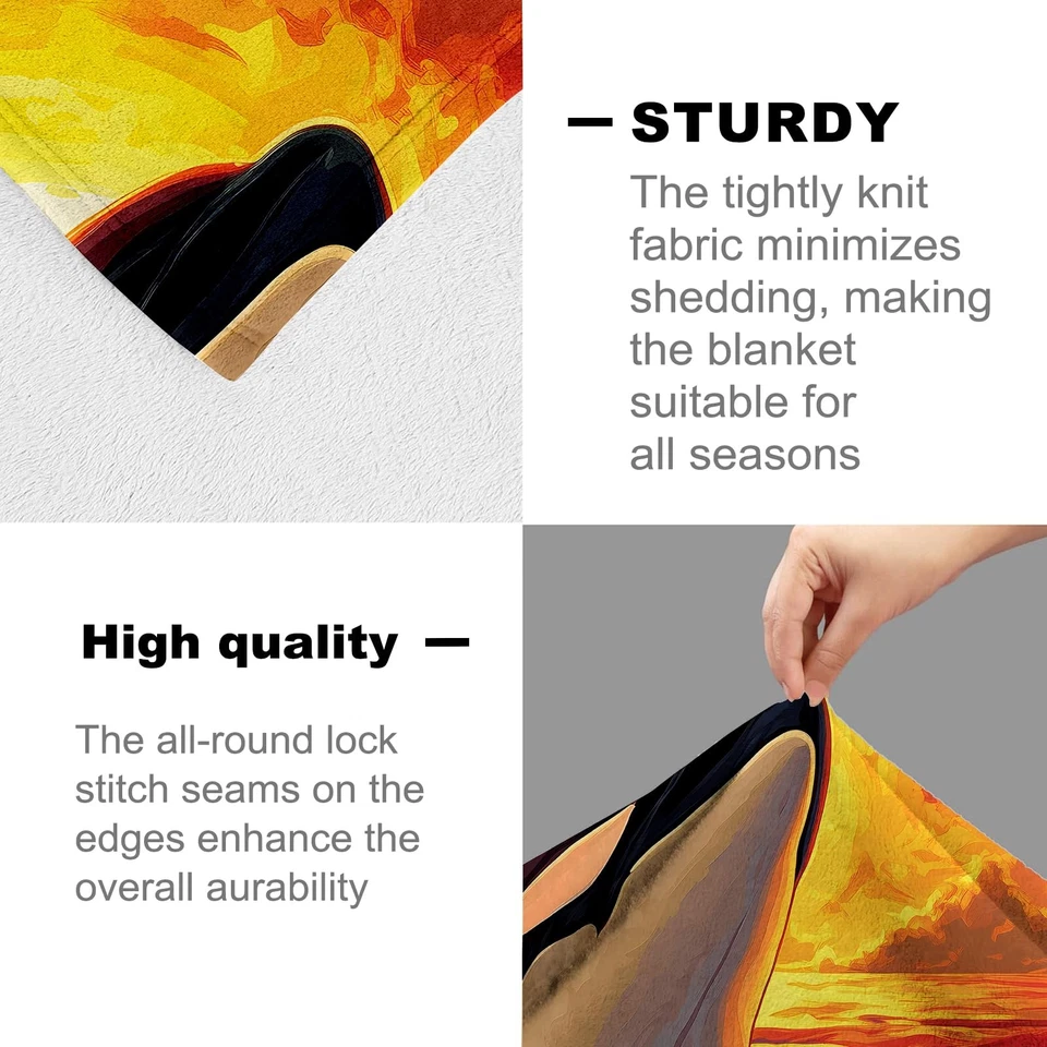 Orca Blanket for Women Adults, Flannel Orca Blankets Gifts, Orca Throw Blanke... - Image 4 of 4