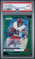 2024 Panini Prizm #287 Austin Ekeler Auto Green Shimmer PSA 8 #/5 POP 1