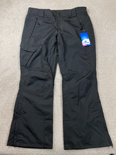 NWT Slalom Ski Pants Womens Size Large Black Cargo Pant Insulated Snowboard