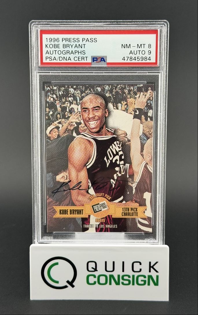 【最終値下げ】THROW YA FIST RIKU フリスビーサイン入り KOBE BRYANT 1996-97 PRESS PASS AUTOGRAPH ROOKIE LAKERS RC AUTO PSA