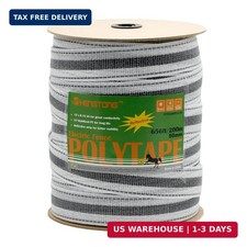 Upgraded Electric Fence Poly Tape with Reflective Strip, Horse Fencing Tape 656