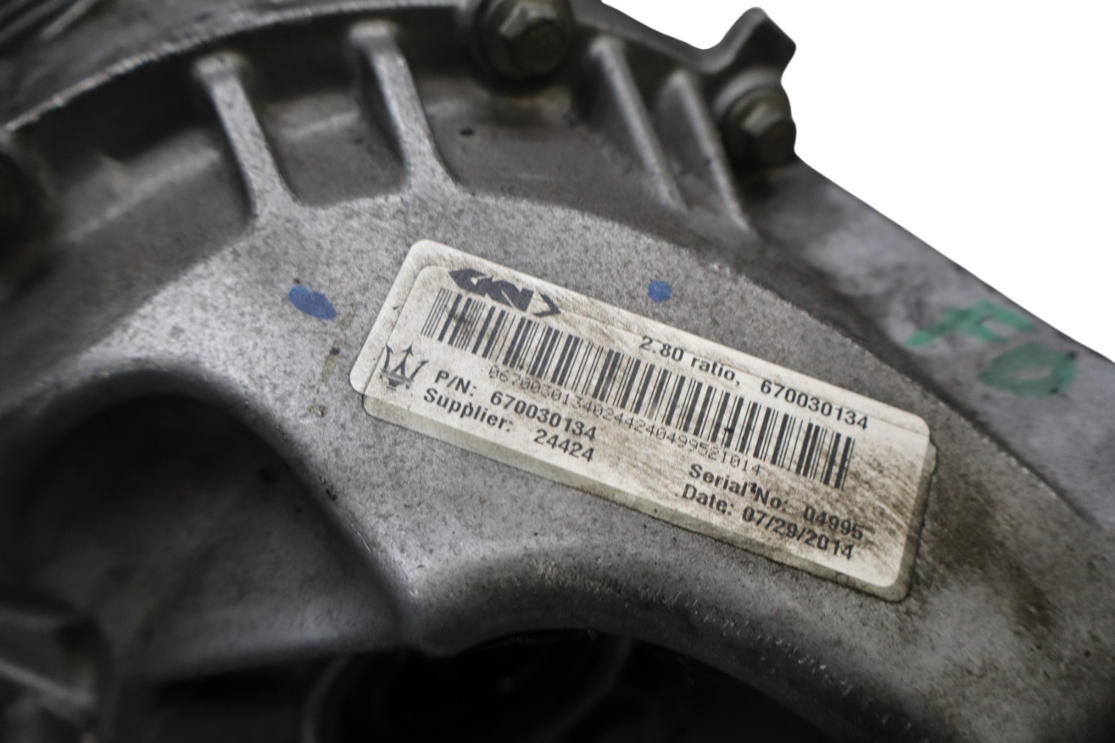14-24 Maserati Quattroporte M156 Rear Differential Axle Carrier 670009608 Oem