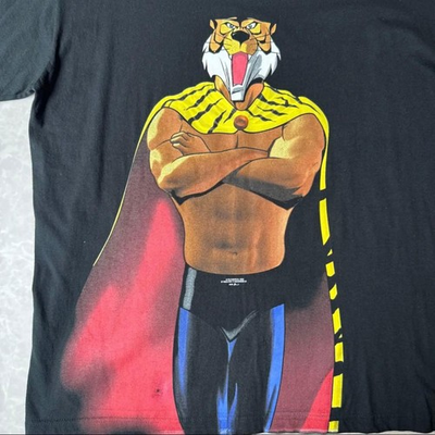 #ad M8h Euro Tiger Mask T Shirt Anime Manga Rare XL Movie Character Graphic Japan A $380.32