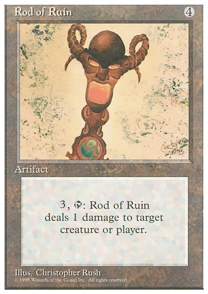 ROD OF RUIN x1 mtg VLP-NM 4th Edition 1 Unc