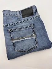 Ariat M4 Jeans Men Size 42x36 (Fits 42x35) Med Wash Low Rise Bootcut Whiskered