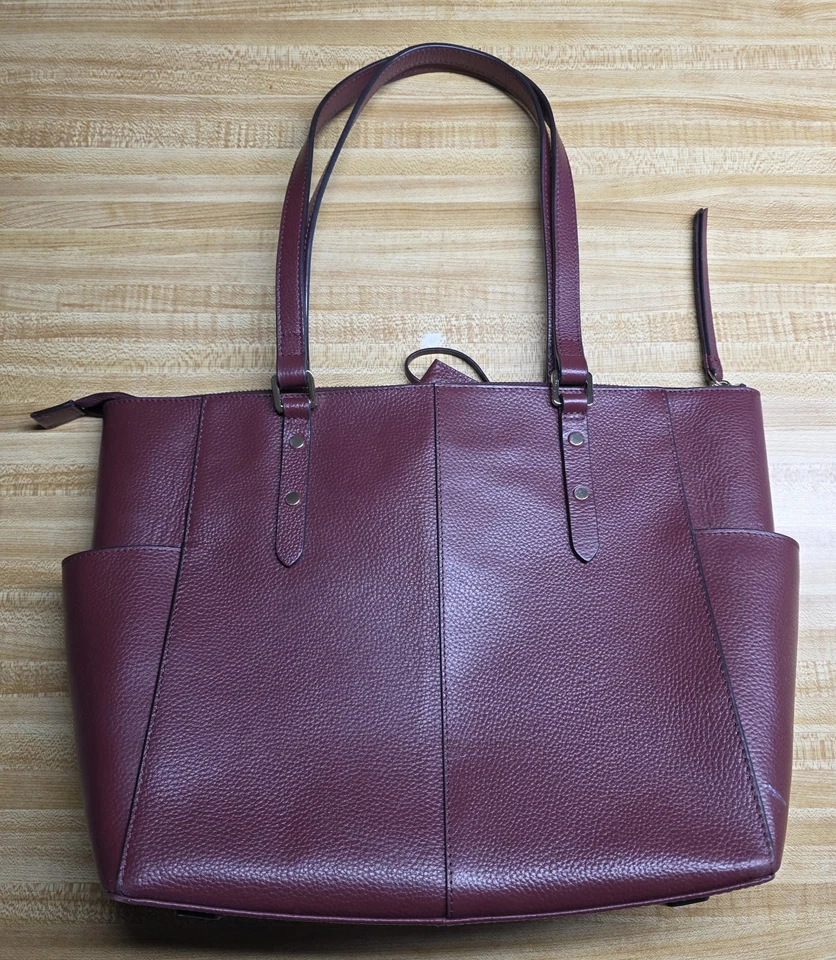 Radley London Women's Silk Street Zip Top Tote Bag Red Merlot Burgundy  - Image 2 of 4