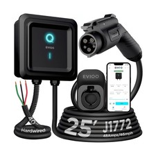 EVIQO Level 2 EV Charger, 40-48 Amp, J1772 for Non-Tesla EVs, 25ft Cable, WiF...