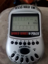 TEXAS HOLD EM Electronic Handheld Game World Series of Poker Cards Travel Size