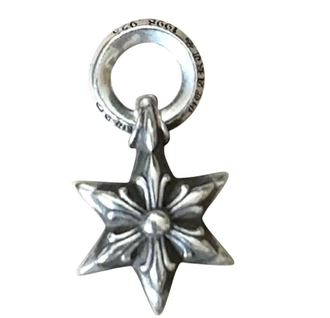 Chrome Hearts 6 Point Star Charm silver 925 logo fashion goods Chrome Hearts 6 Point Star Charm silver 925 logo fashion goods
