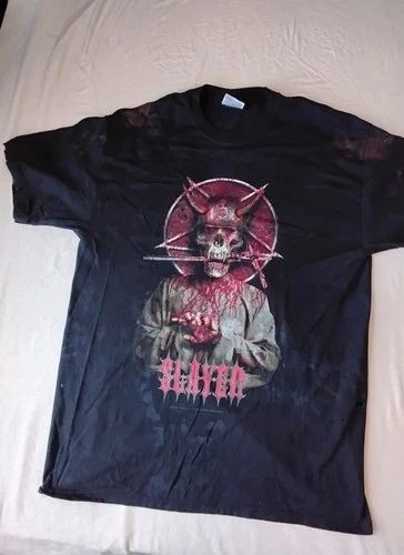 Slayer Concert Tour Shirt L Black Worn with Inperfec Vintage vintage concert t-shirt, vintage, single stitch, B+ condition