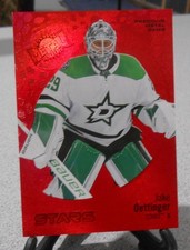 2022-23 Metal Universe Hockey Precious Metal Gems Red #143 /100 Jake Oettinger