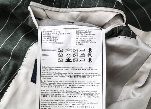 SUITSUPPLY La Spalla Men's UK32R Green Wool Silk Striped Double Breasted Blazer - Picture 7 of 13