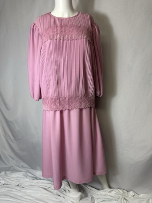 Vintage Good Times Brand Size 18 Rose Pink Dress