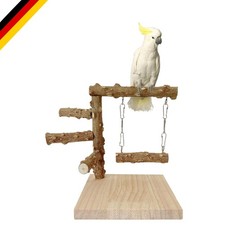 Vogelspielplatz Holz Sitzstangen Set zum Klettern und Spielen für kleine bis ...