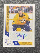 2012-13 Score Hockey Score Signatures - Brandon Yip Nashville Predators
