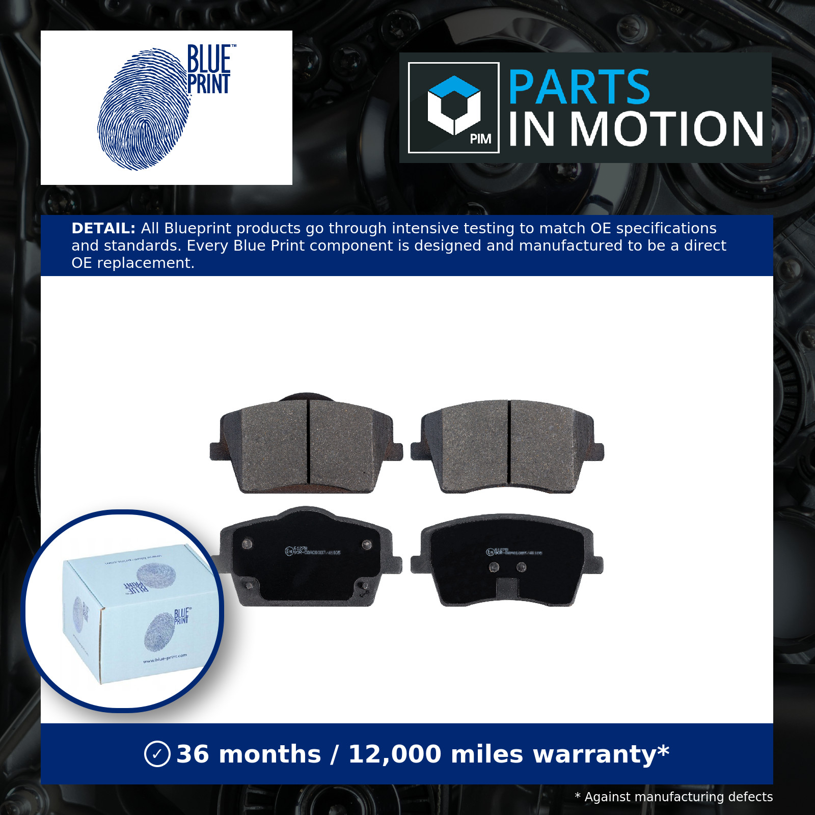 Brake Pads Set fits VOLVO XC40 536 2.0D Front 17 to 21 Blue Print 31471407 New