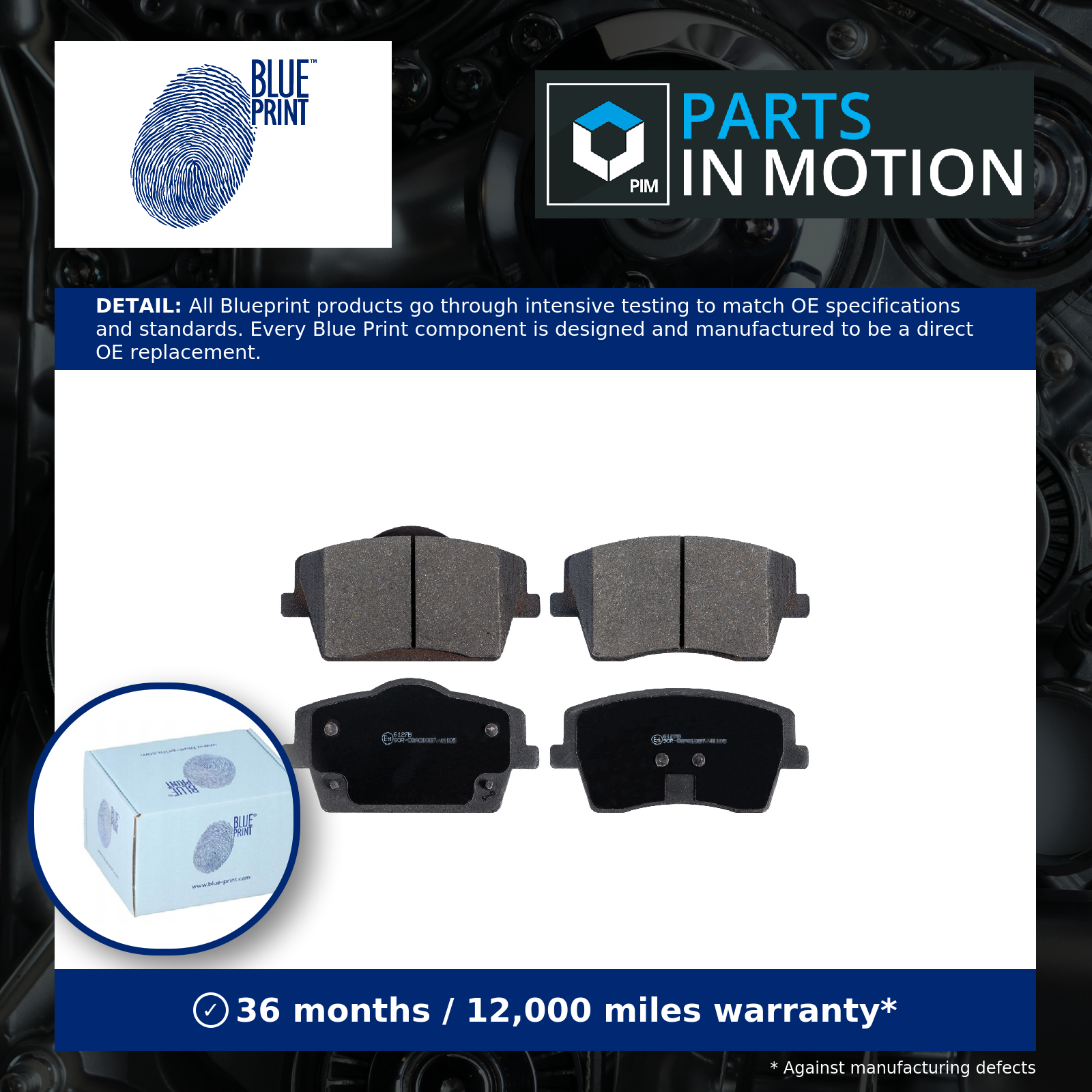 Brake Pads Set fits VOLVO XC40 536 2.0D Front 17 to 21 Blue Print 31471407 New