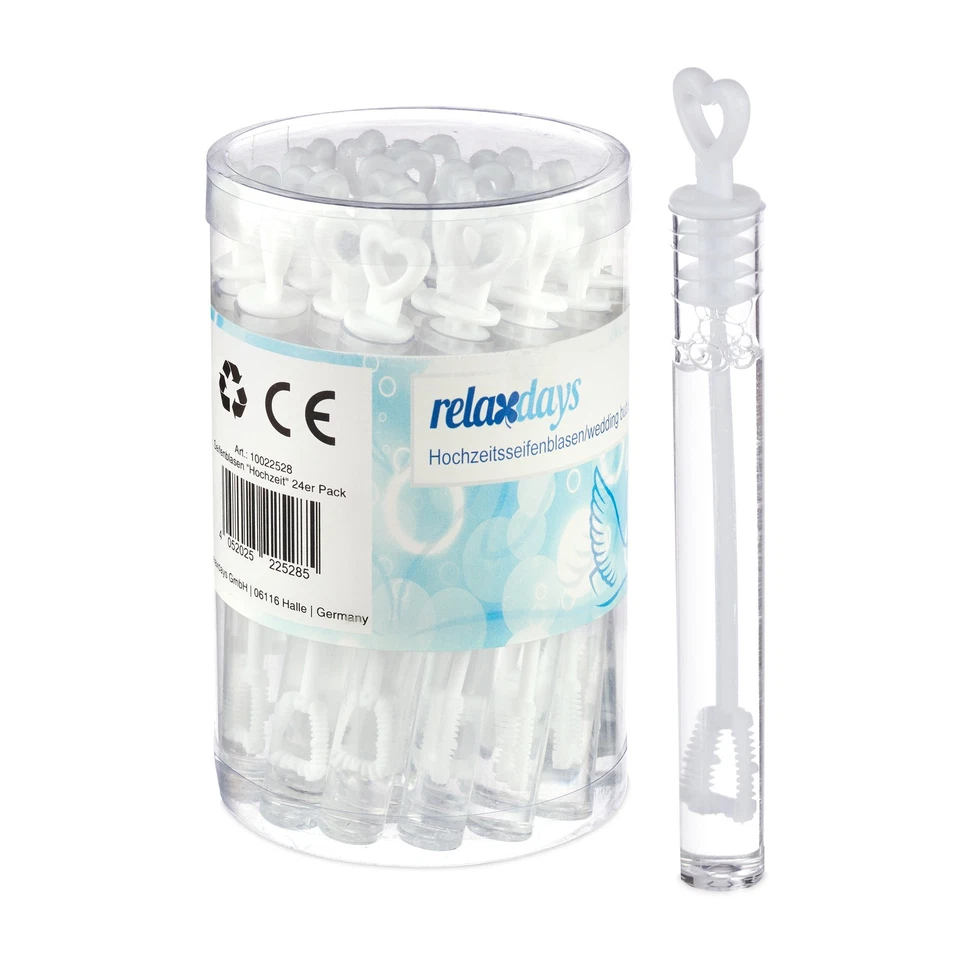 Seifenblasen hochzeit 24 stück transparent 10 g Seifenblasen Gastgeschenk