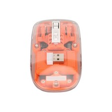 Wireless 2.4G Bluetooth Transparent Mouse 2400 DPI Rechargeable 400mAh RGB WLHZ