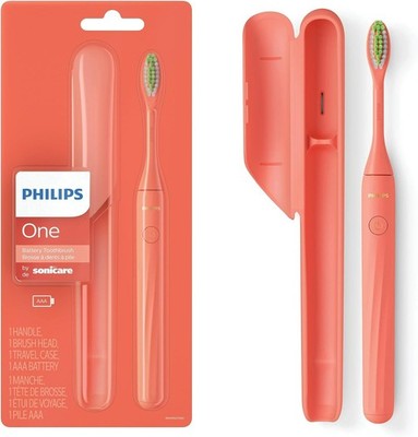 Philips One By Sonicare Battery Toothbrush - Miami Coral, HY1100/01