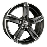 1X Borbet Design T10 Matt Black Polished 7.0Jx17 5X108 ET42