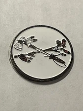 Vintage Rare Crossing Tomahawks 1" Golf Design Coin Style Golf Marker - A Beauty