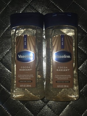 Vaseline Intensive Care Cocoa Radiant for Glowing Skin Body Gel Oil Lot Of 2