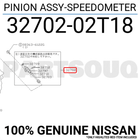 3270202T18 Genuine Nissan PINION ASSY-SPEEDOMETER 32702-02T18 | eBay