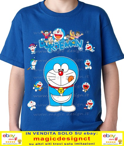 DORAEMON t shirt gatto spaziale tshirt Nobita Guglia cartoni boing manga anni 80 - Foto 14 di 19